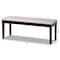 Baxton Studio Teresa Grey Upholstered and Dark Brown Finished Wood Dining Bench 170-10915 - alternate 6